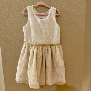 The Children's Place Cream and Gold Kids Dress size 5